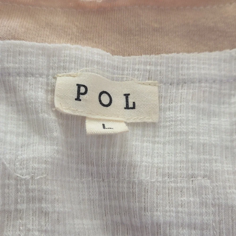 POL Textured Knit Top in Cream and Tan L - Picture 3 of 5